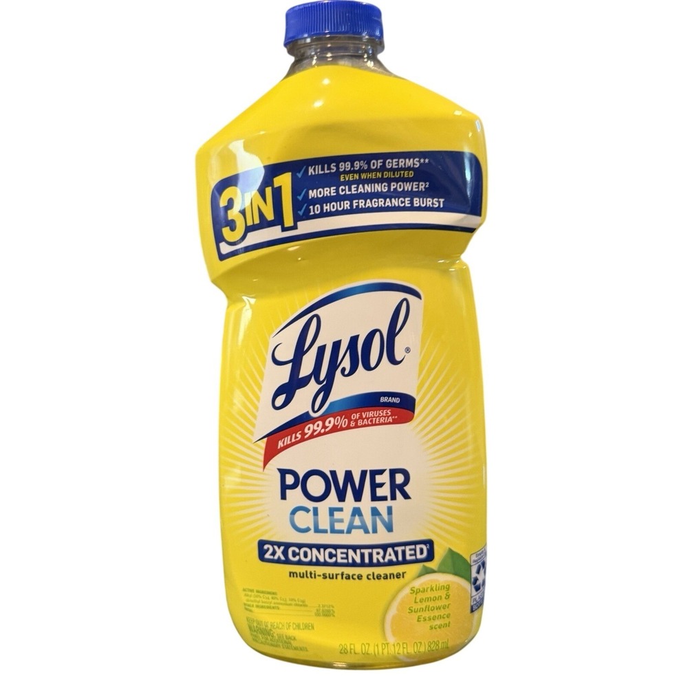 Lysol Power Clean 2X Concentrated Multi-Surface Cleaner Lemon Sunflower 28oz